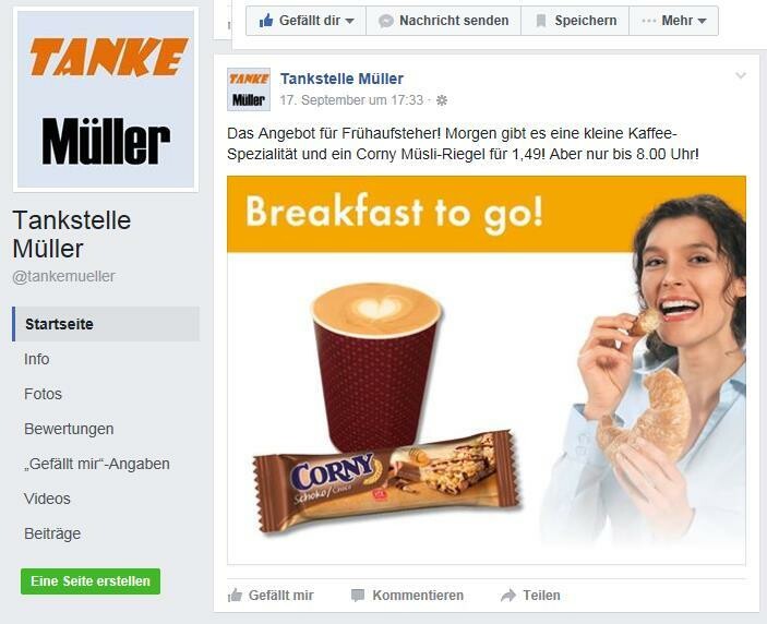 Breakfast Tanke Müller Social Media