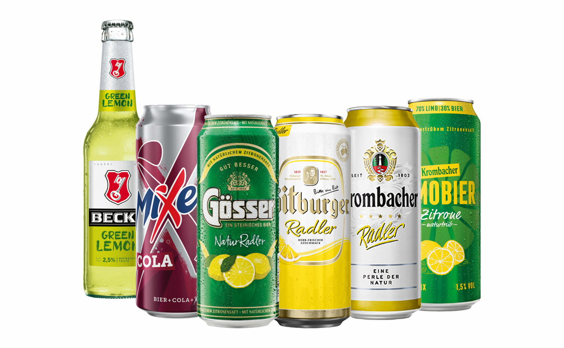 Erfrischende Bieralternative Biermixgetränke MCS