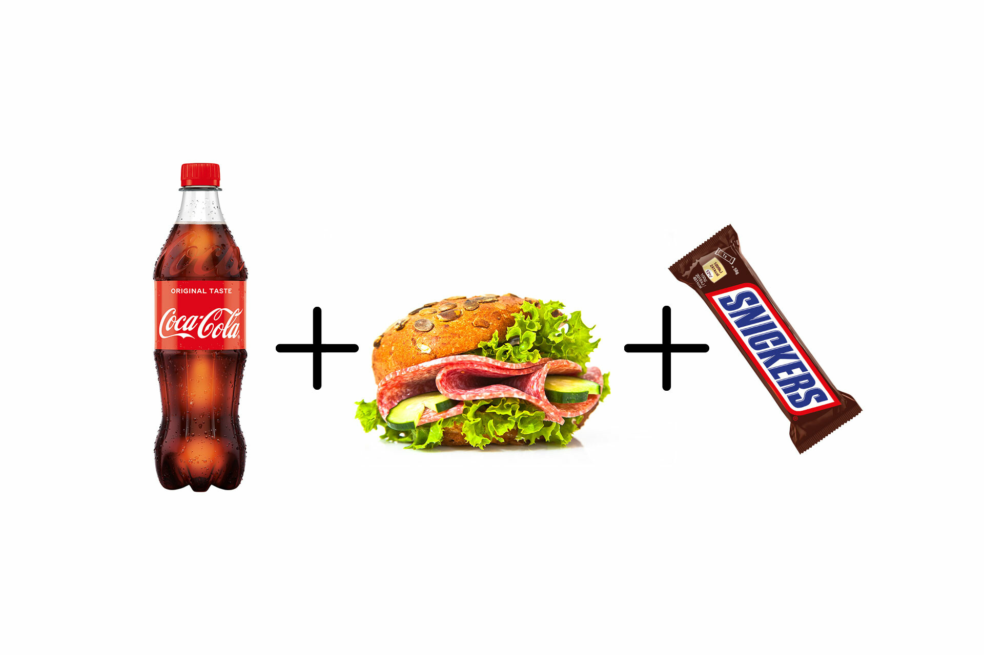 Meal-Deal Cola Brötchen Snickers