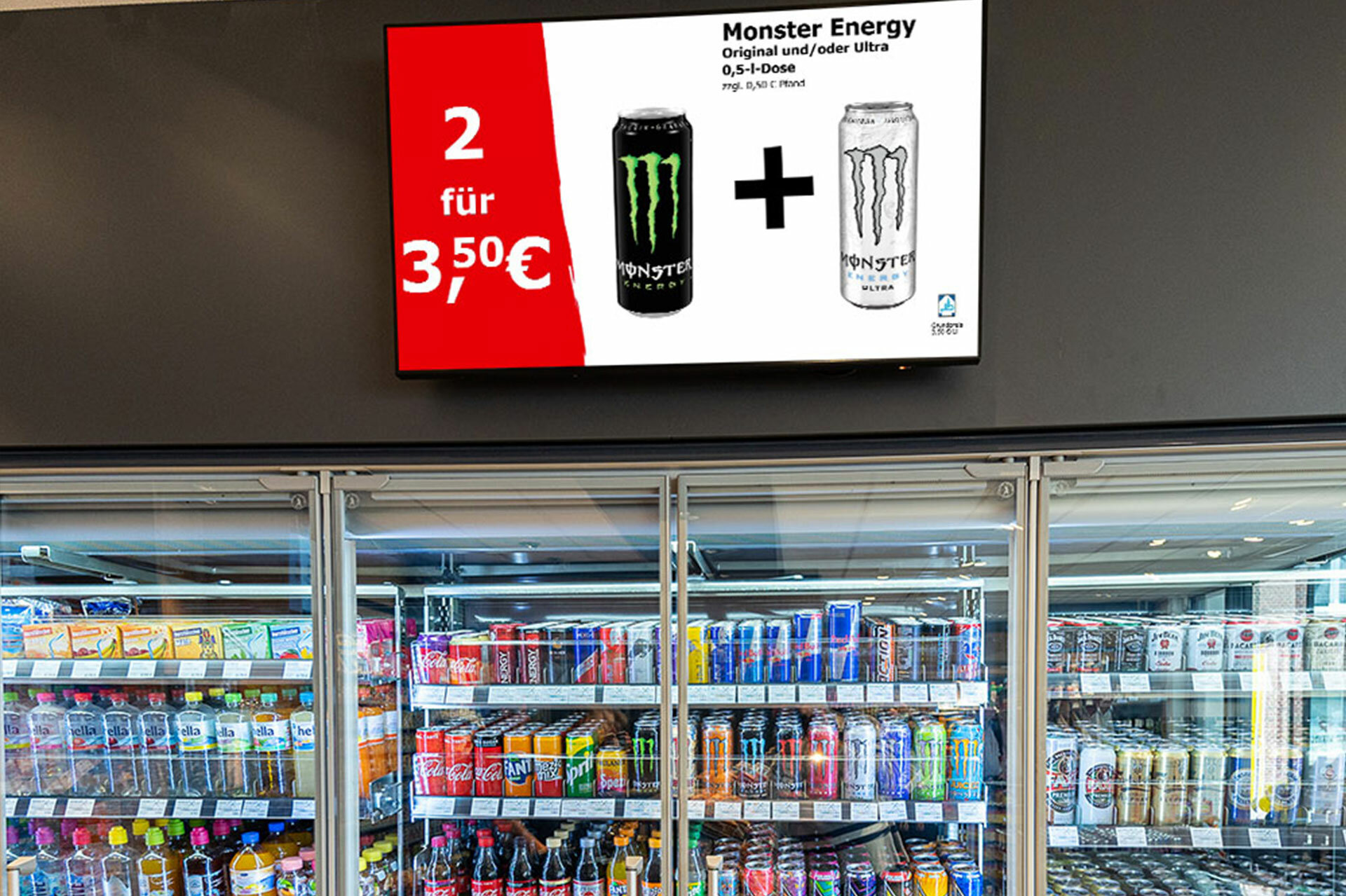 POSitiv-Box CashBox FlaschenBox MCS Mediathek Werbemittel Tankstelle